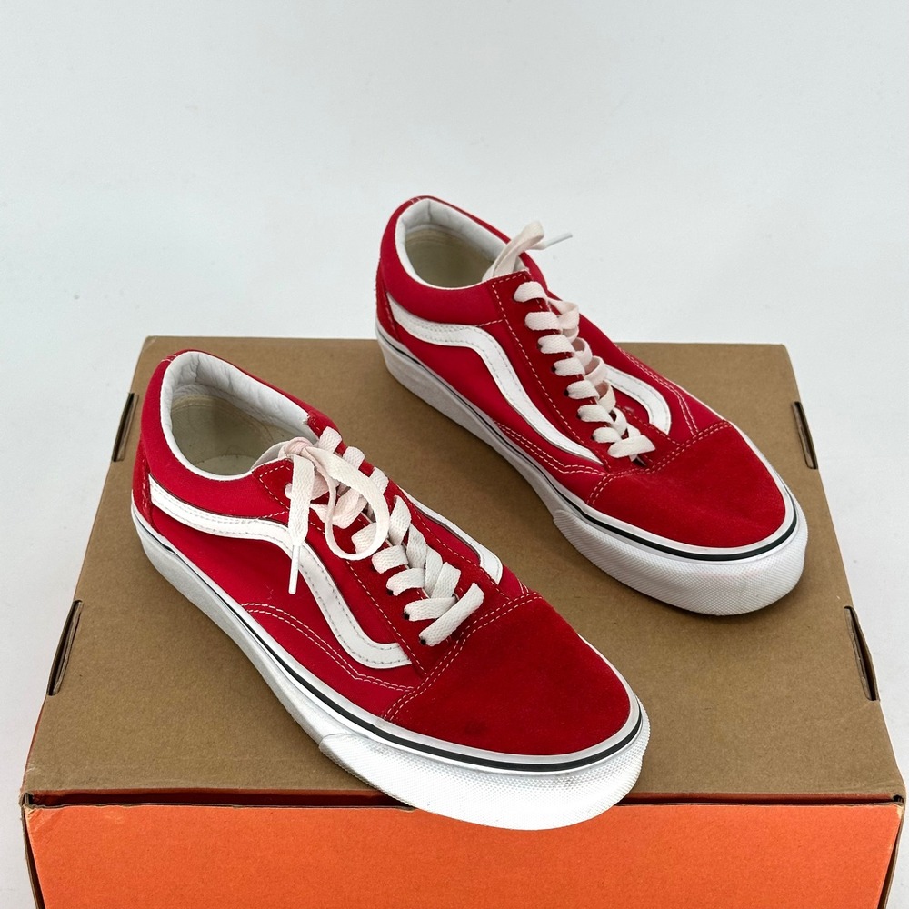Vans Old School Red Suede Vans Low Top Sneakers Men's 7 Women's 8.5 Unisex